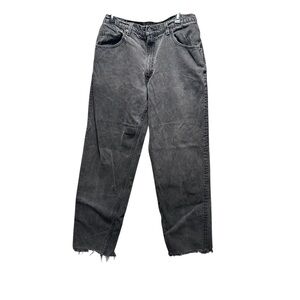 Vintage Levi's 560 Loose Fit Tapered 95’s Black Denim Jeans‎ Leather Patch